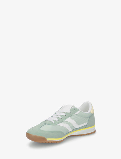 Zapatillas clásicas con franjas dentadas - Verde almendra