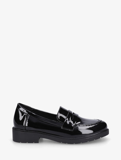 Mocassins vernis en simili - Noir - 1