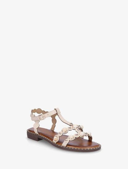 Sandales à bijoux et pierres - Beige - 2