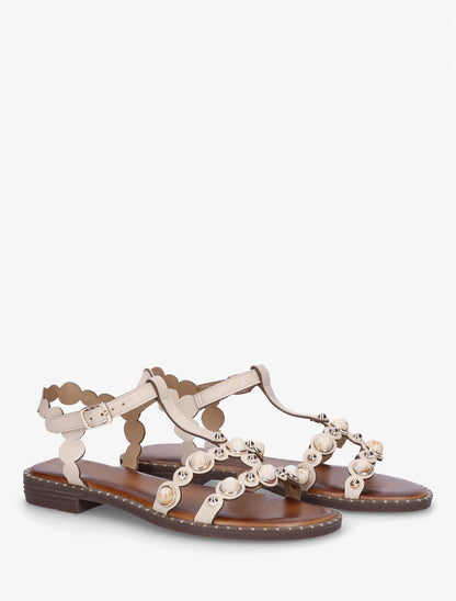 Sandales à bijoux et pierres - Beige - 4