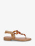 Nu-pieds à perles et entredoigt - Camel - 1