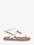 Nu-pieds à entredoigt et bijoux métalliques - Blanc - 1