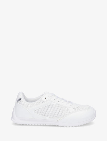 Baskets casual en tissu et simili - Blanc - 1