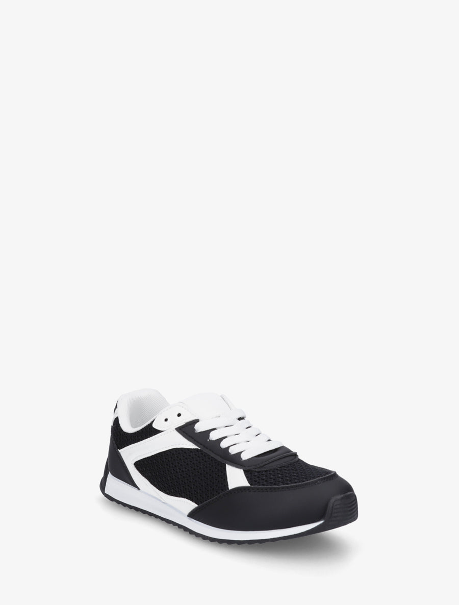 Baskets casual en tissu et simili - Noir - 2