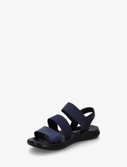 Nu-pieds à brides élastiquées - Marine - 3