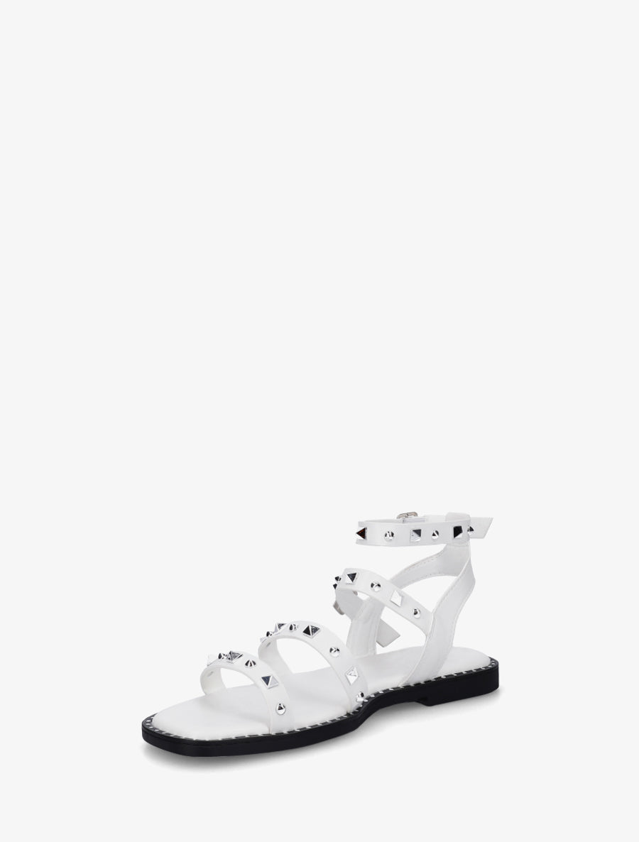 Nu-pieds à multibrides cloutées - Blanc - 3