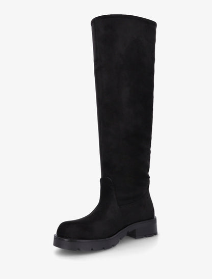 Bottes en suédine unies - Noir - 3