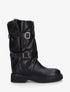 Bottines en simili à double sangles - Noir - 1