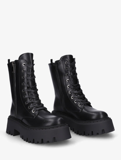 Bottines montantes style rangers - Noir - 4