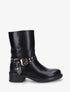 Bottines à sangle cloutée décorative - Noir - 1