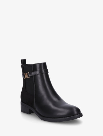 Bottines bimatière à boucle - Noir - 2