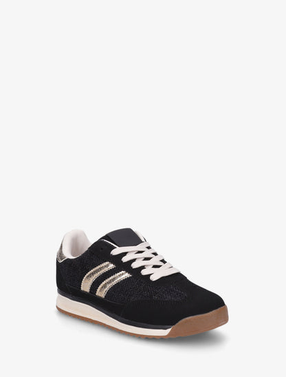 Sneakers en tissu effet tweed - Noir - 2