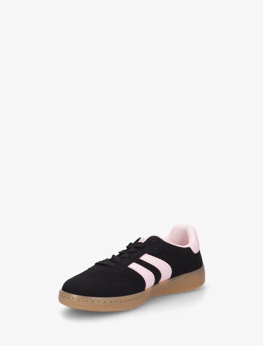 Sneakers en tissu côtelé - Noir - 3