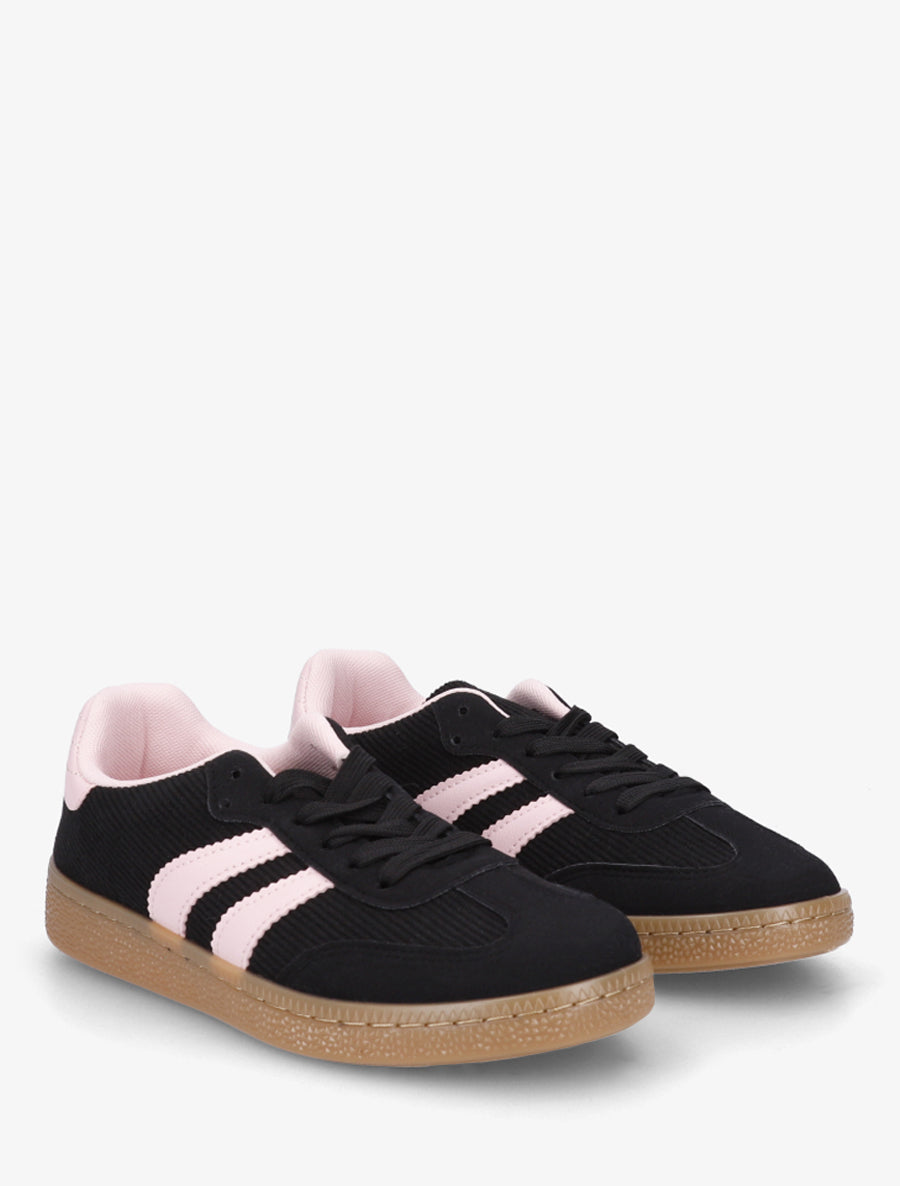 Sneakers en tissu côtelé - Noir - 4