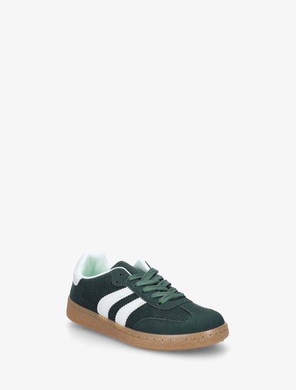 Sneakers en tissu côtelé - Vert sapin - 2