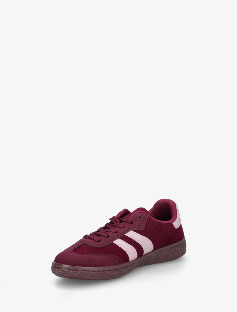 Sneakers en tissu côtelé - Lie de vin - 3