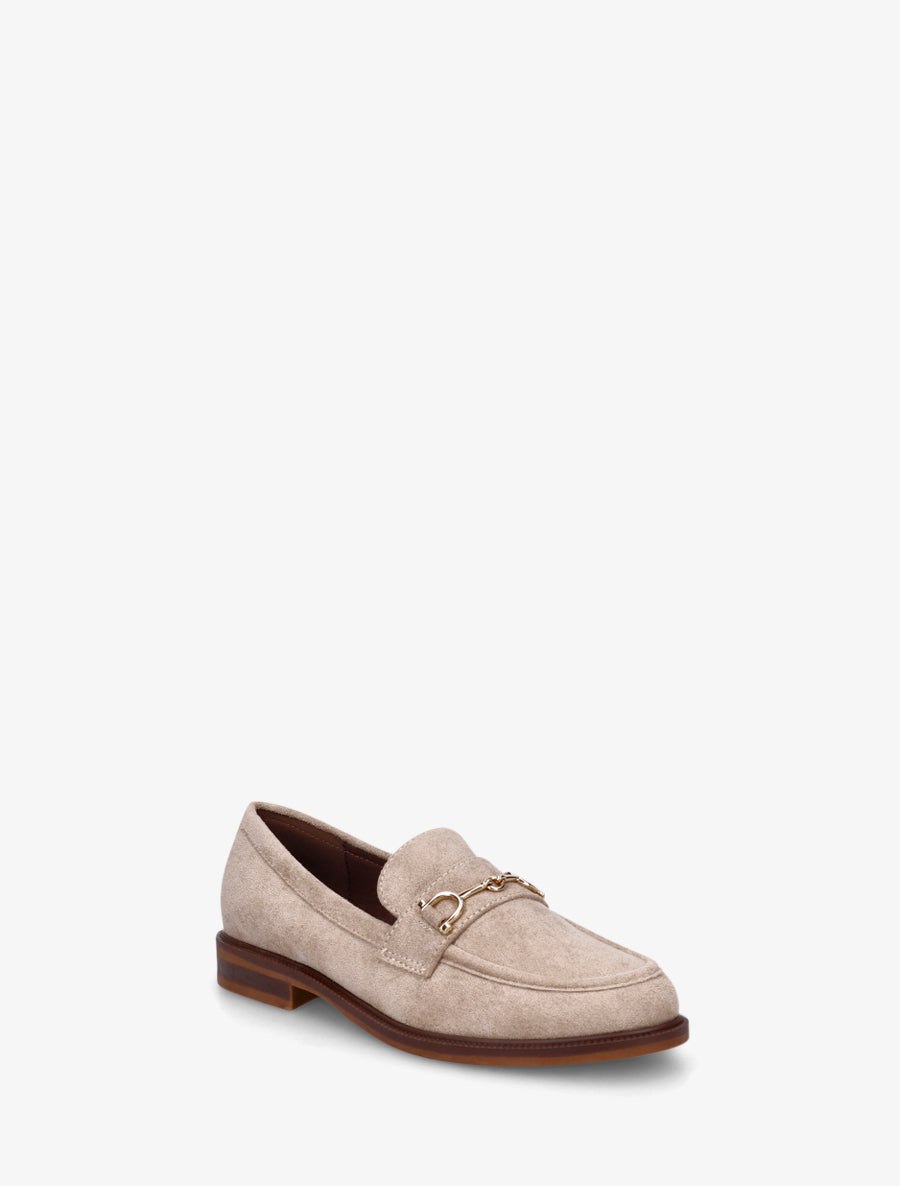 Mocassins en suédine à boucle métallique - Taupe - 2