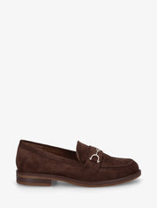 Mocassins en suédine à boucle métallique - Marron - 1