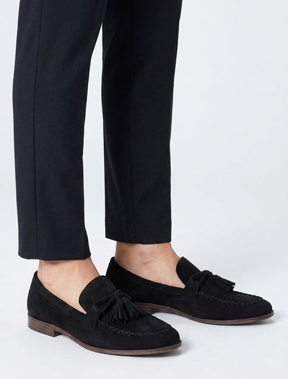 Mocasines de ante con borlas - Negro