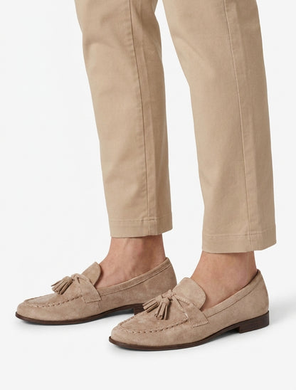 Mocasines de ante con borlas - Topo