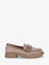 Mocassins en suédine à boucle décorative - Taupe - 1