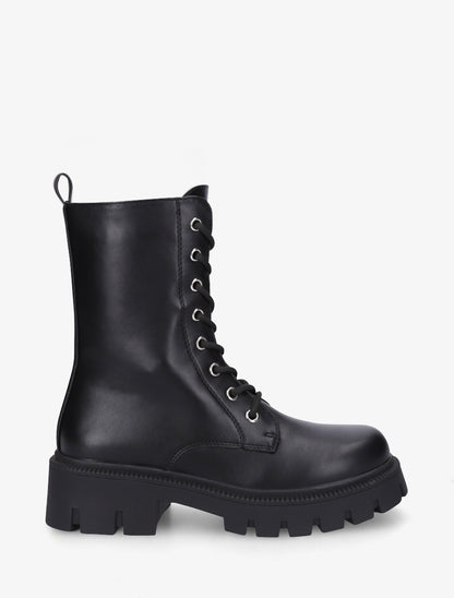 Bottines montantes à lacets - Noir - 1