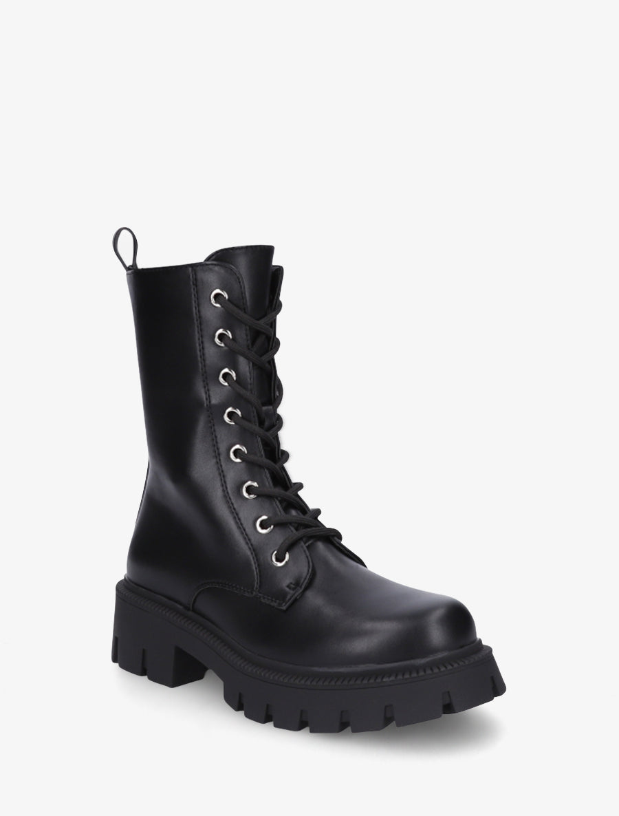 Bottines montantes à lacets - Noir - 2