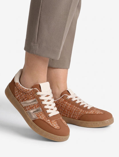 Zapatillas de tweed y ante - Óxido