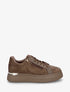 Sneakers en suédine à semelle épaisse - Taupe - 1