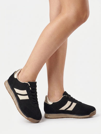 Zapatillas de deporte de ante y efecto nobuk - Negro