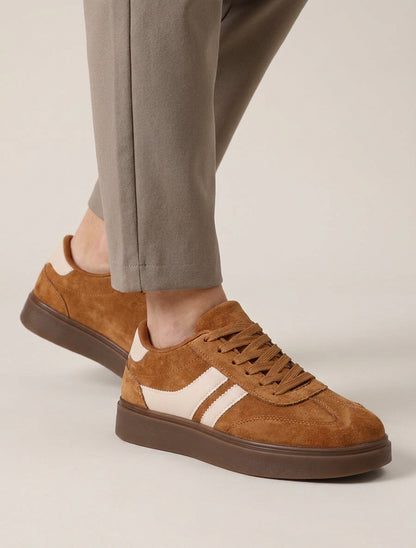 Zapatillas de gamuza con bandas de imitación - Óxido