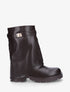 Bottines renversées à sangle et bijou - Chocolat - 1