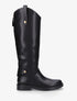 Bottes en simili à bout rond - Noir - 1