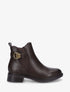 Bottines en simili à cheville élastiquée - Chocolat - 1