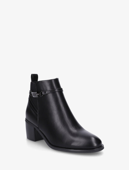 Bottines élastiquées en simili - Noir - 2