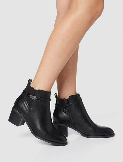 Botines elásticos de imitación - Negro