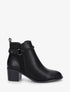 Bottines en simili et suédine - Noir - 1
