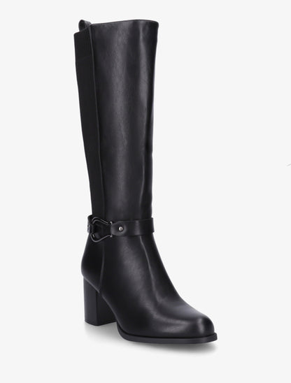 Bottes unies bimatière - Noir - 2