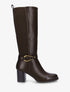Bottes unies bimatière - Marron - 1