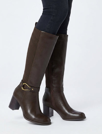Botas lisas bicolor - Marrón