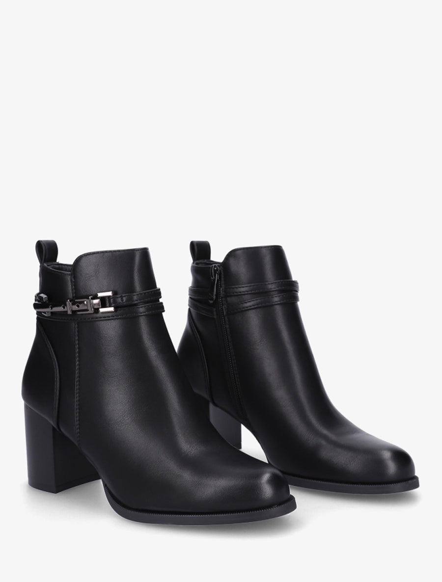 Bottines classiques en simili - Noir - 4