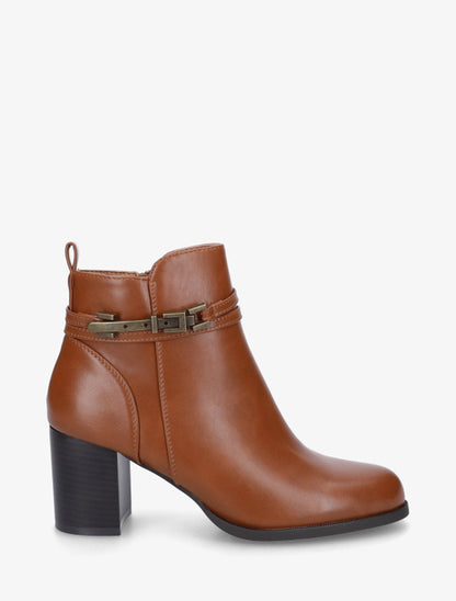 Bottines classiques en simili - Camel - 1