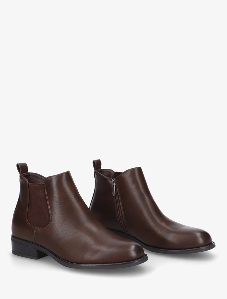 Bottines style chelsea - Marron - 4