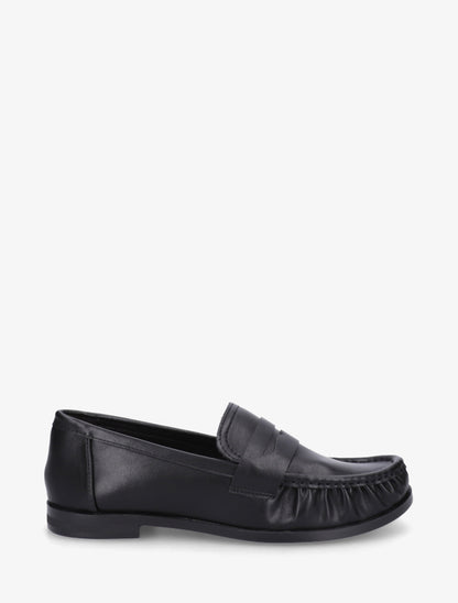 Mocassins unis en simili - Noir - 1
