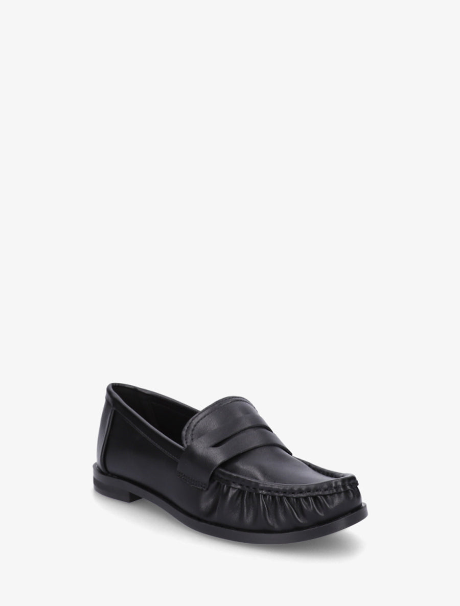 Mocassins unis en simili - Noir - 2
