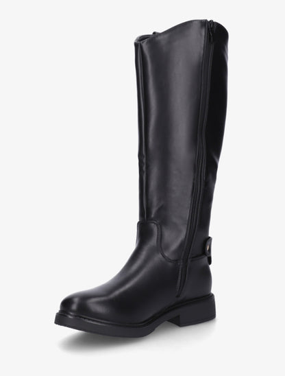 Bottes style cavalière en simili - Noir - 3