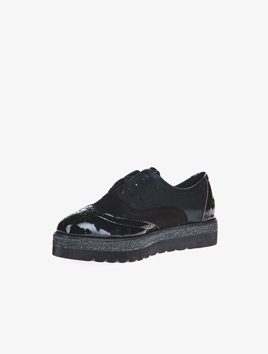 Derbies semelles irisées - noir - 3