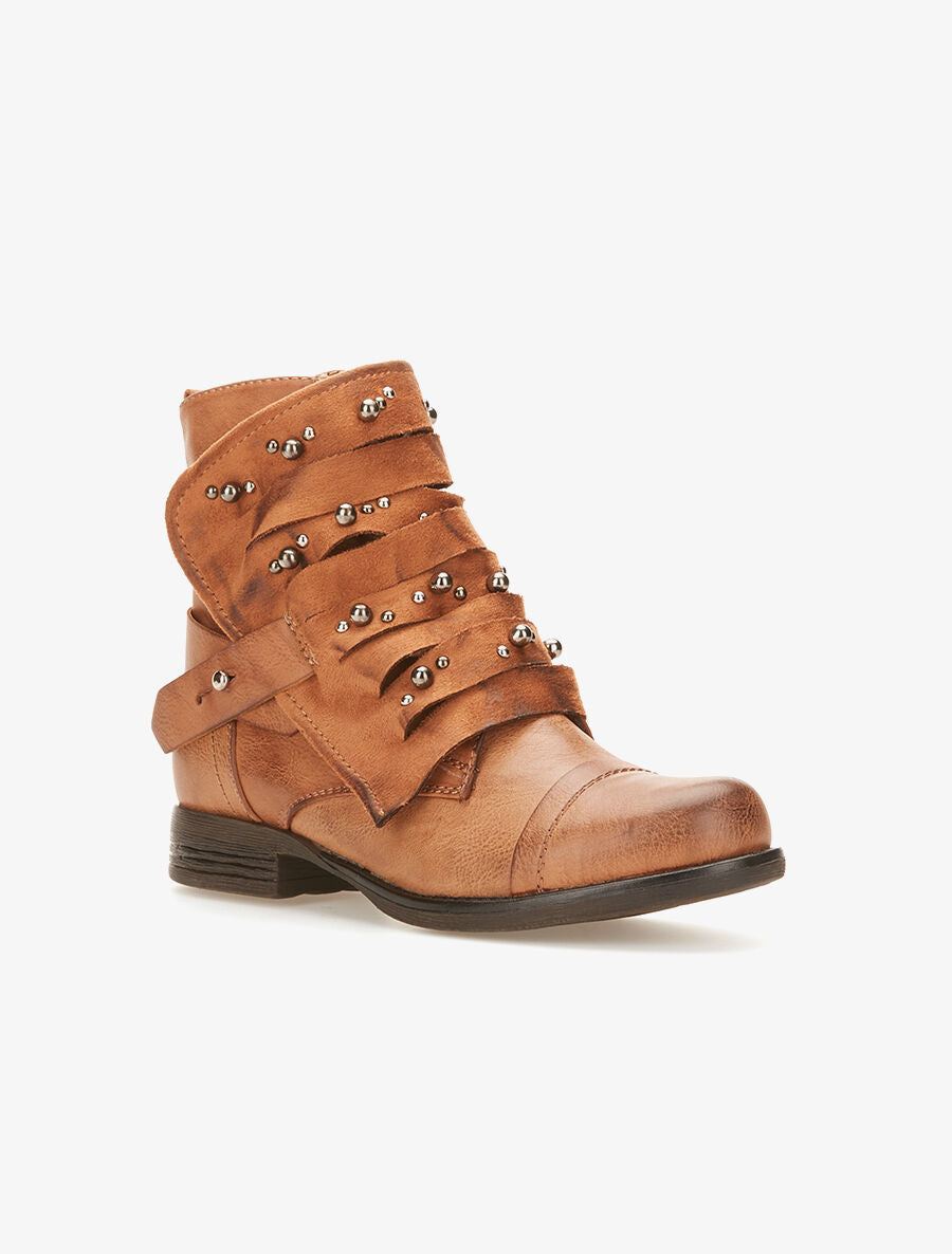 Boots avant recouvert de lanières - camel - 2