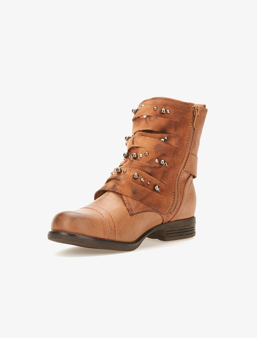 Boots avant recouvert de lanières - camel - 3