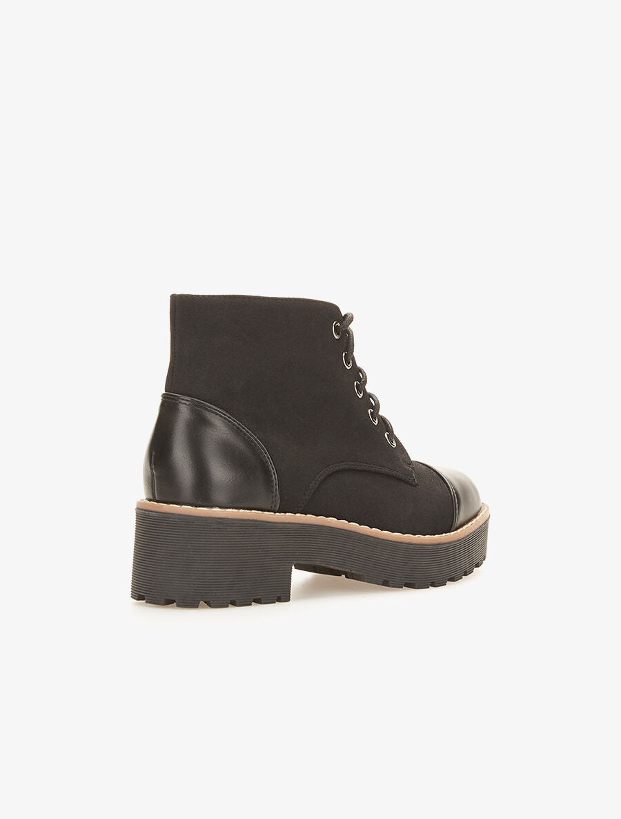 Boots hautes bimatière - noir - 4